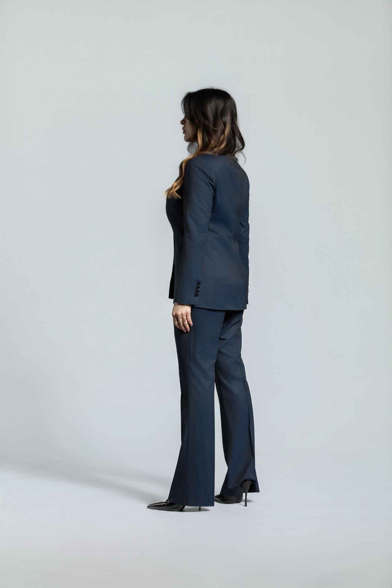 blau - gestreift Damenanzug – | Bellino Moda