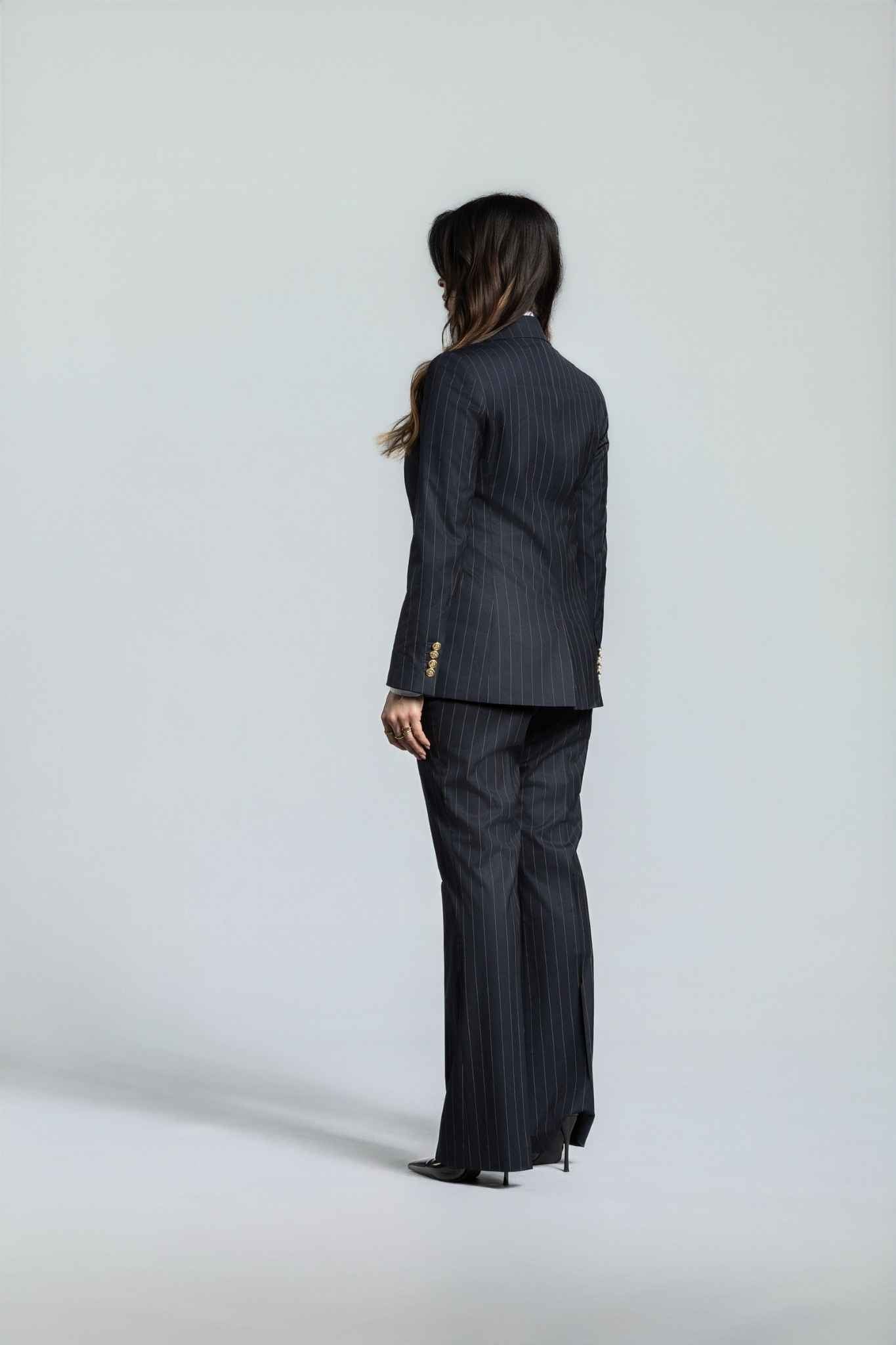 blau - gestreift Damenanzug – | Bellino Moda