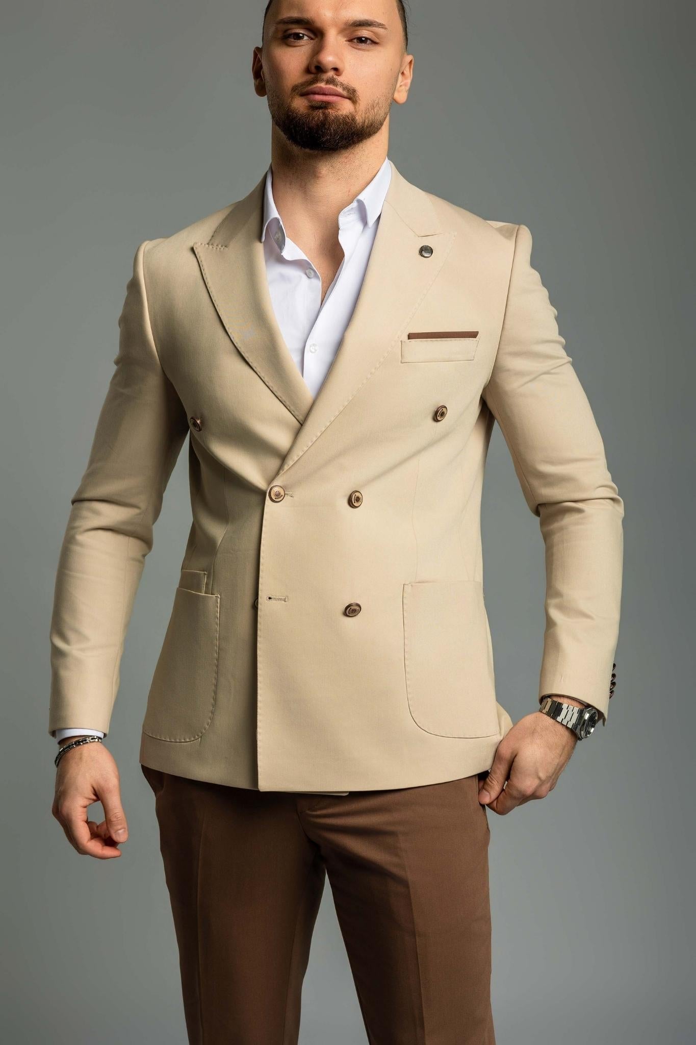 Business Suit beige – | Bellino Moda