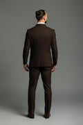Business Suit braun gestreift – | Bellino Moda