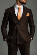 Business Suit braun gestreift – | Bellino Moda