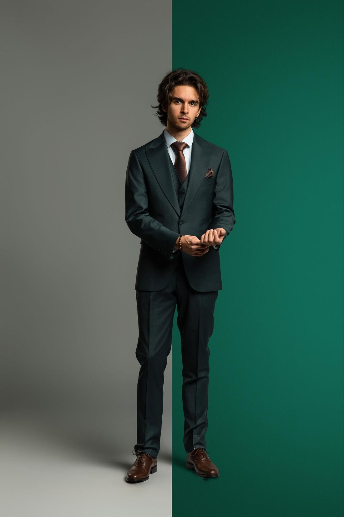 Business Suit dunkelgrün – | Bellino Moda