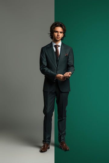 Business Suit dunkelgrün – | Bellino Moda