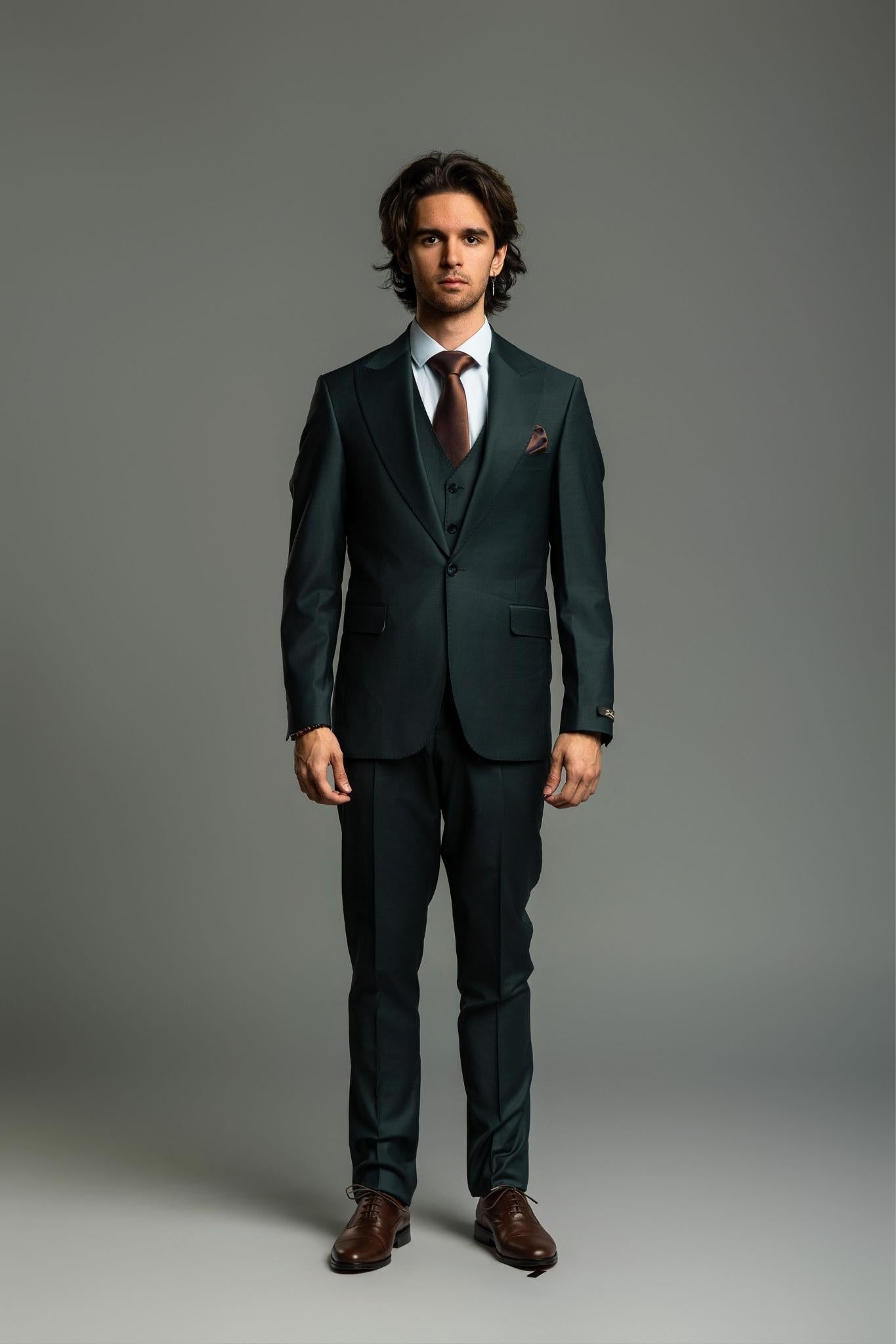 Business Suit dunkelgrün – | Bellino Moda