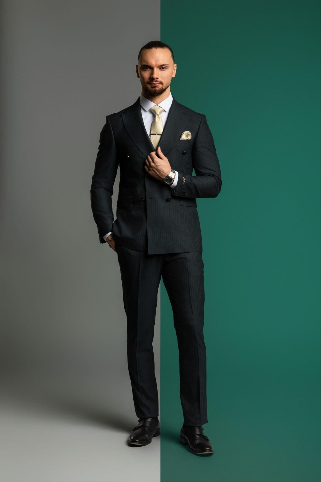 Business Suit dunkelgrün – | Bellino Moda