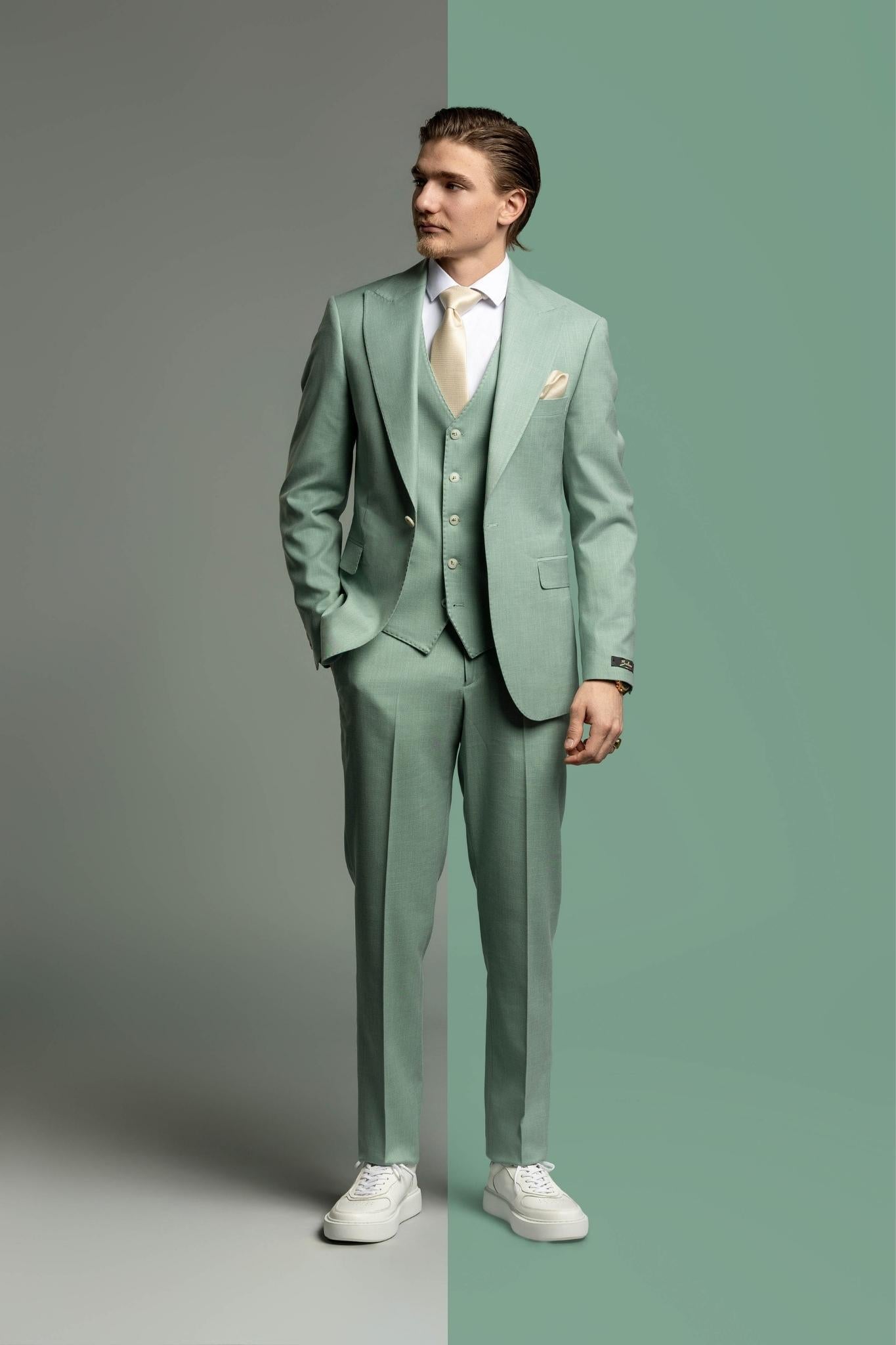 Business Suit hellgrün – | Bellino Moda