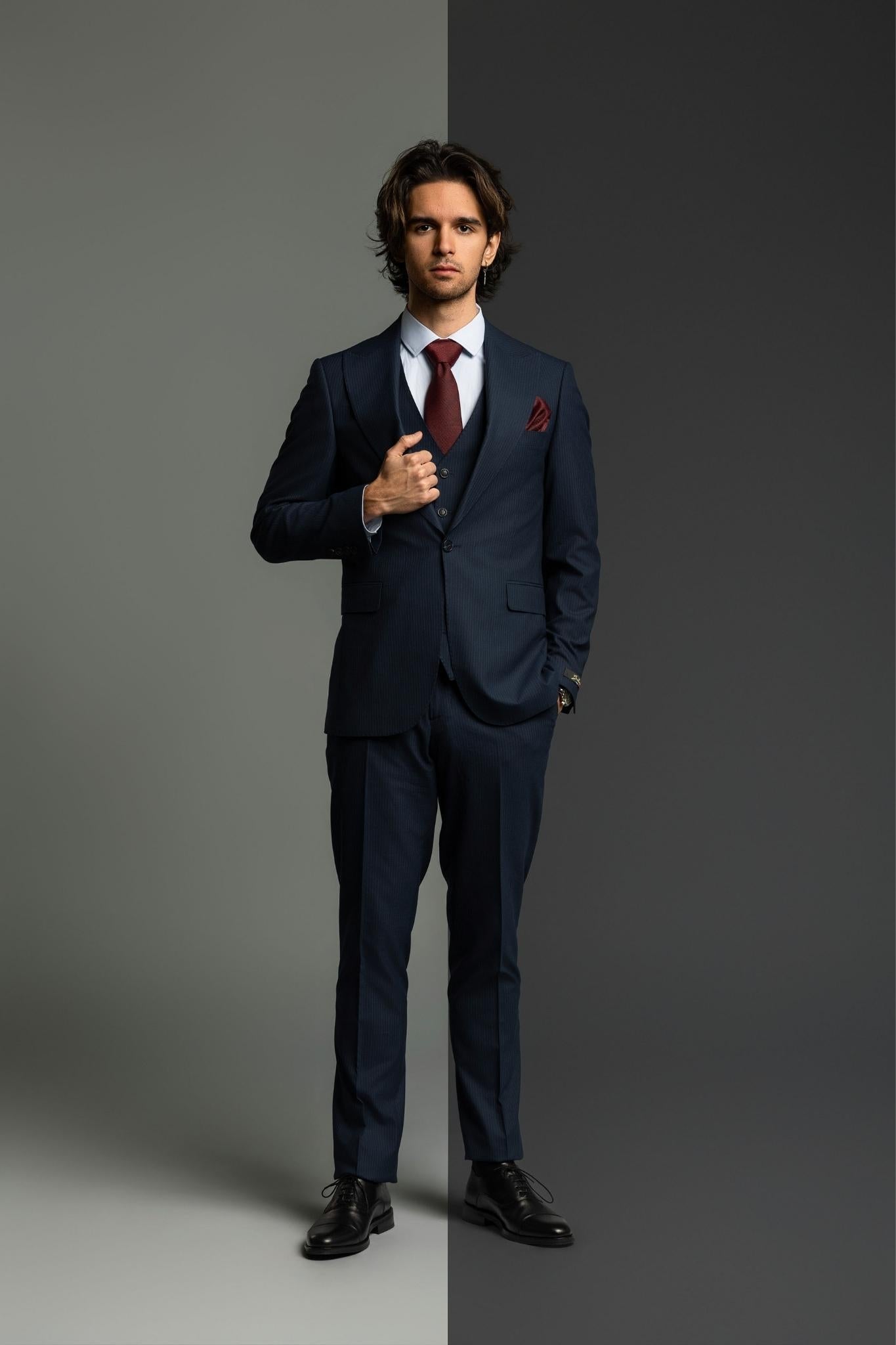 Business Suit Pilot gestreift – | Bellino Moda