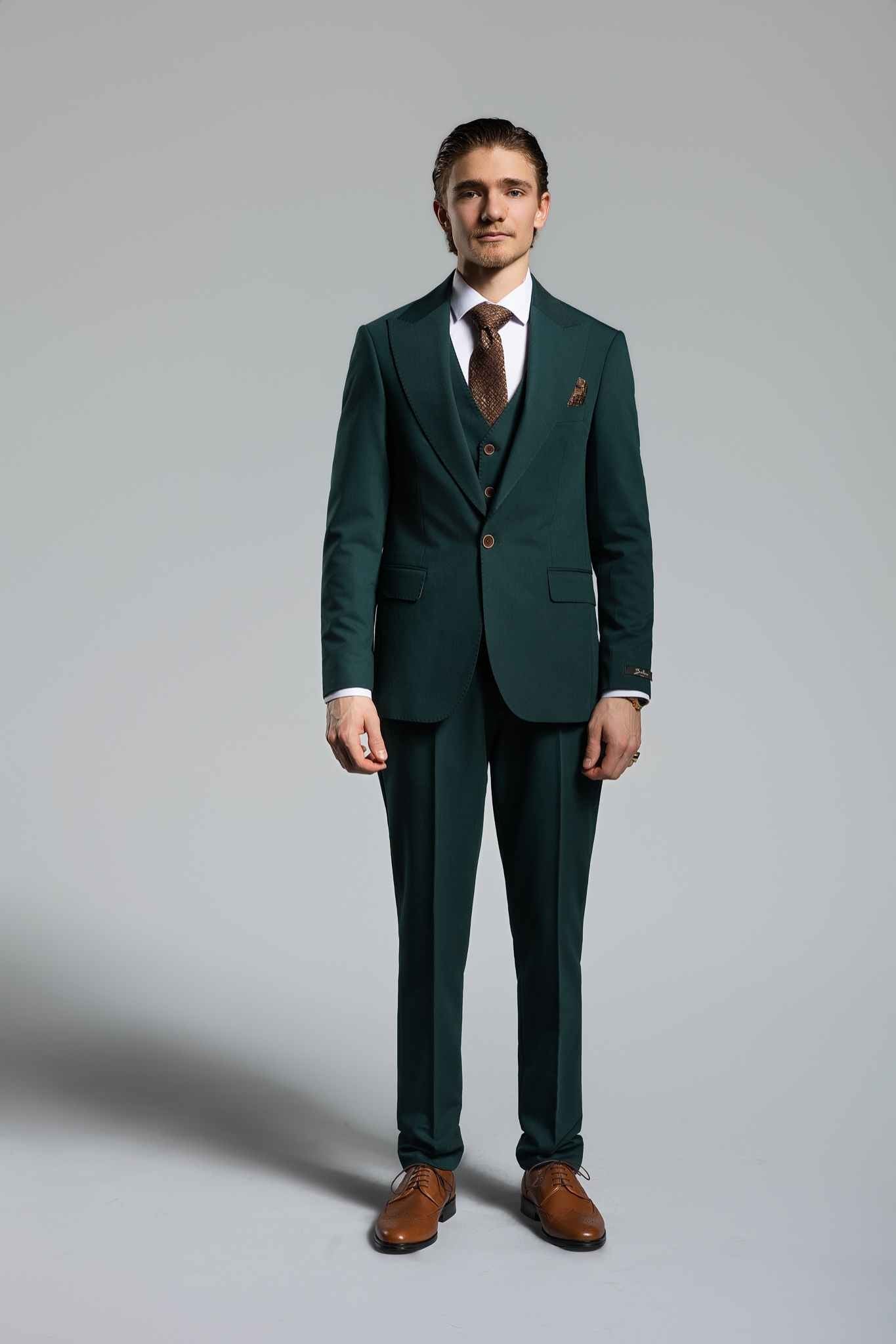Businessanzug Tannengrün – | Bellino Moda