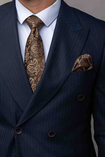 goldbraune Paisley-Krawatte