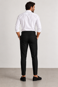 schwarze Herren-Bundfaltenhose mit hohem Bund, Ansicht 3