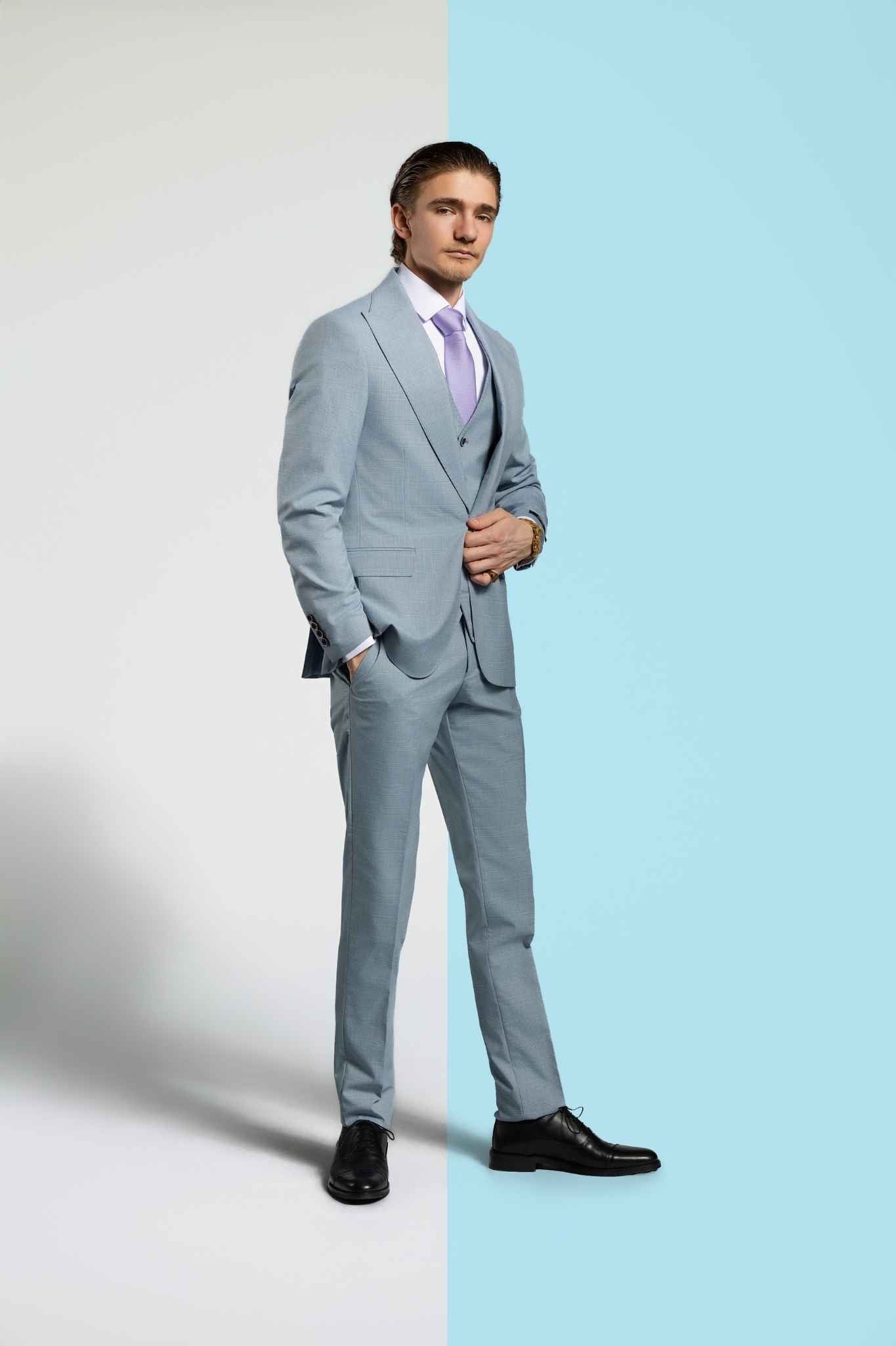 Eisblau Suit – | Bellino Moda