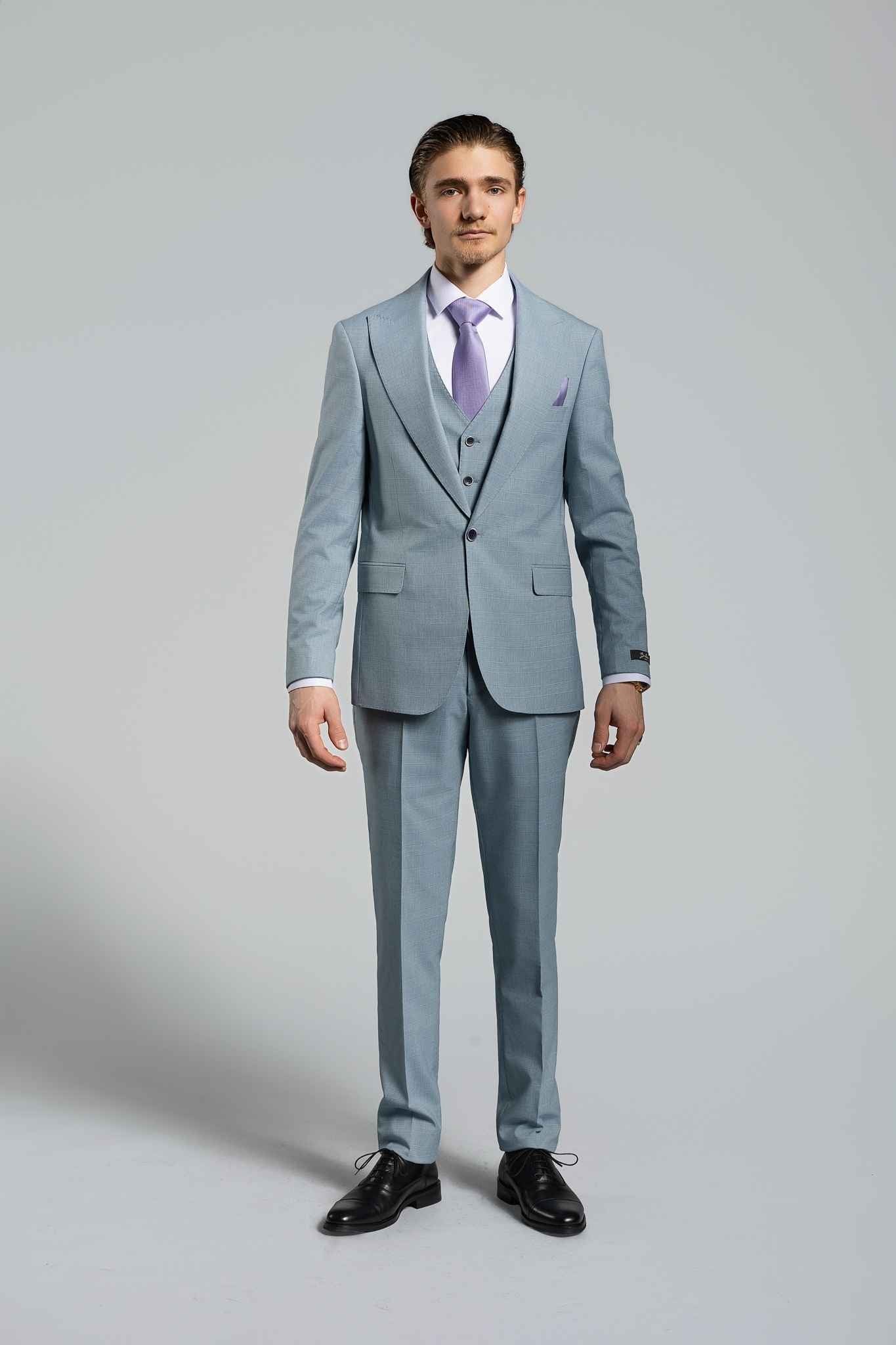 Eisblau Suit – | Bellino Moda