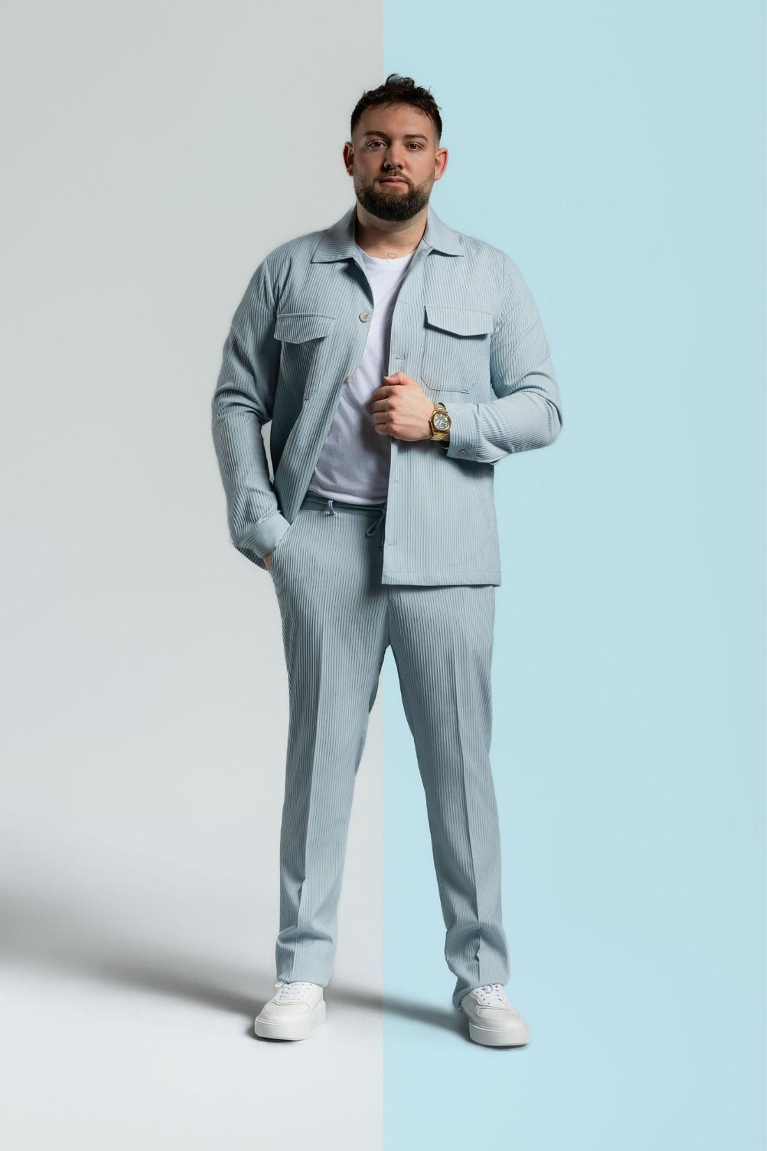 Elegant sweatwear babyblau – | Bellino Moda