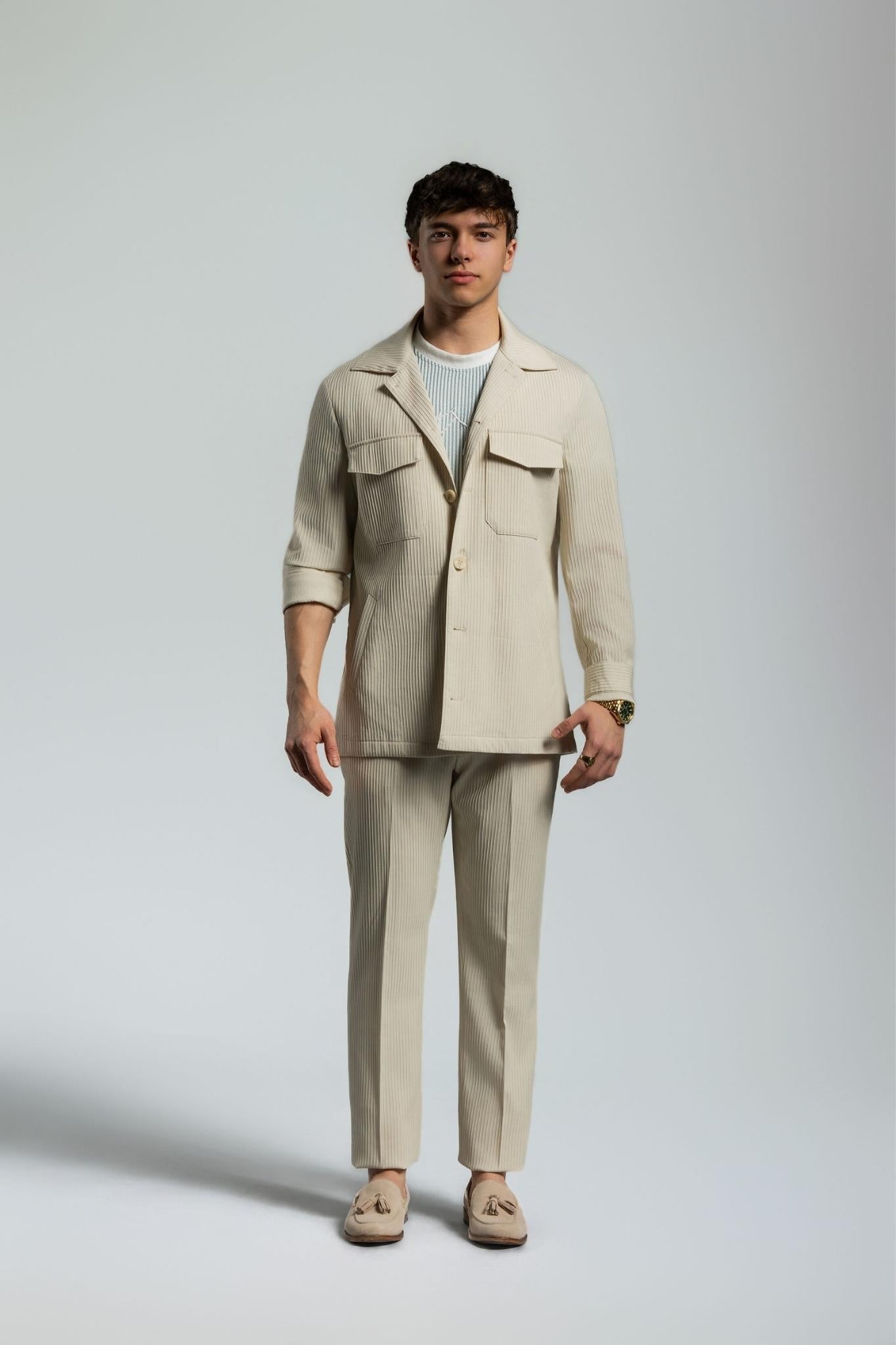 Elegant sweatwear beige – | Bellino Moda