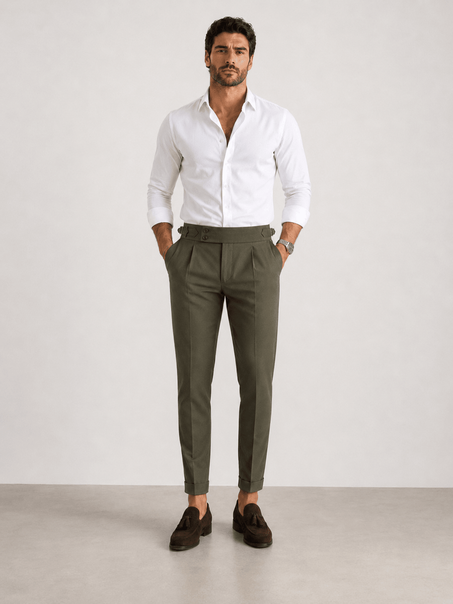 Herren Chino Hose Torino – Olivgrün