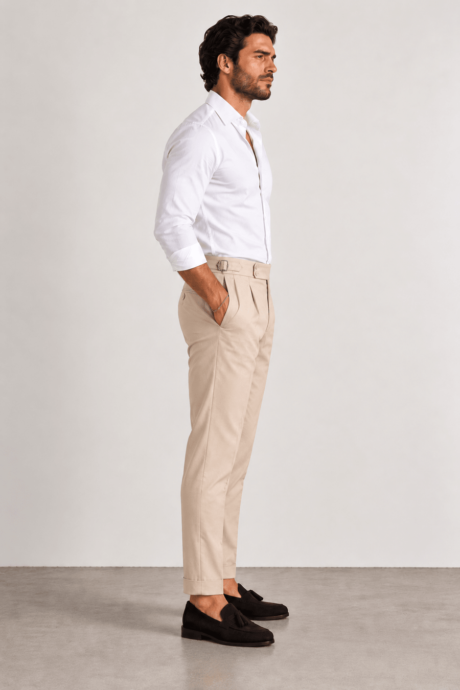 Herren Chinohose Torino – Beige Creme