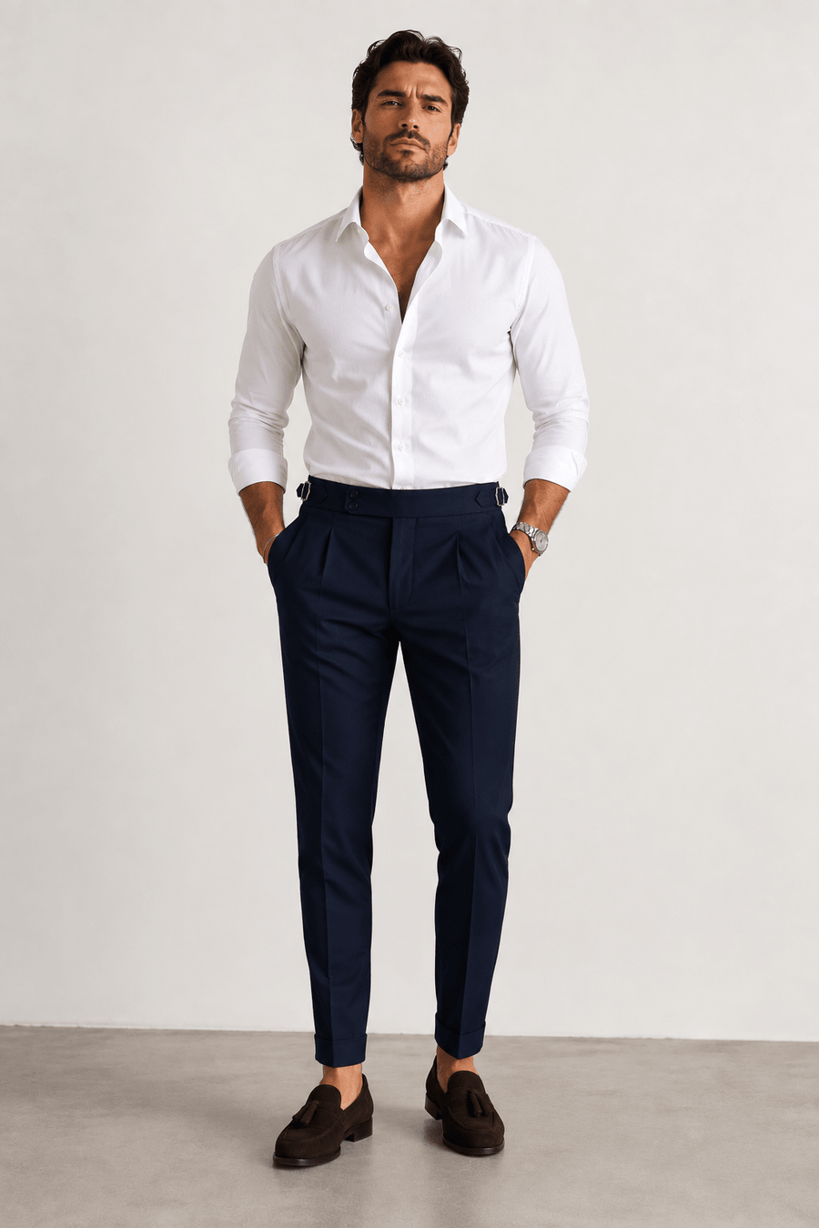 Herren Chinohose Torino – Dunkelblau Navy