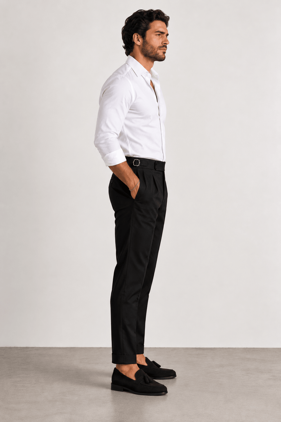 Herren Chinohose Torino – Schwarz