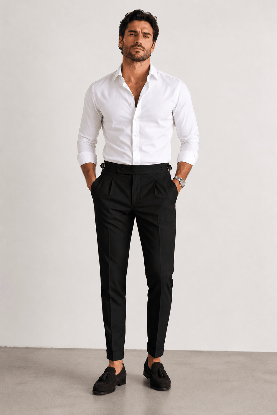 Herren Chinohose Torino – Schwarz