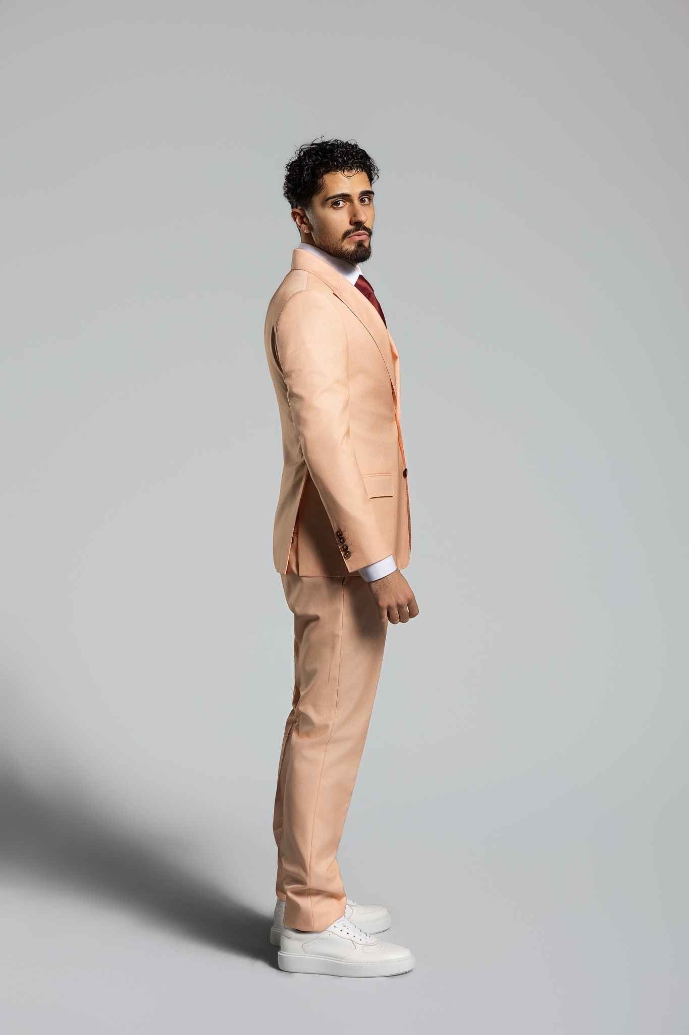 Peach Bussines Suit – | Bellino Moda