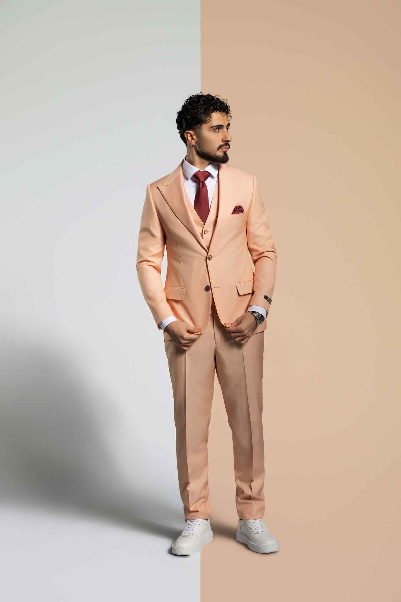 Peach Bussines Suit – | Bellino Moda