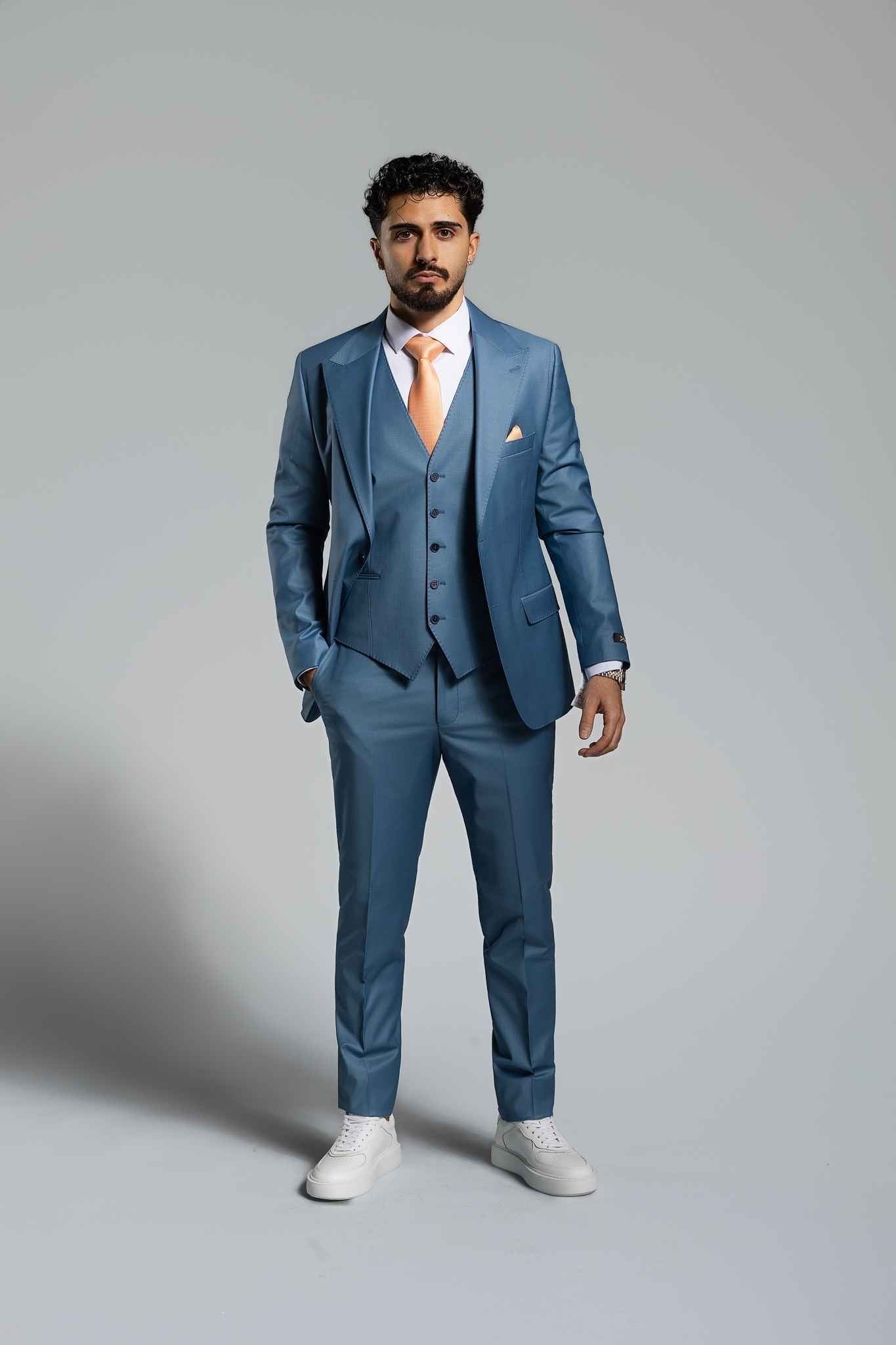 Türkisblau Business Suit – | Bellino Moda